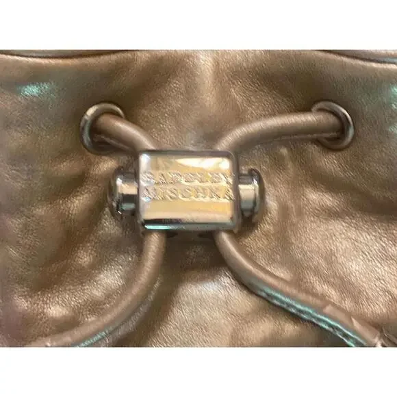 Badgley Mischka Metallic Bucket Bag with Tassel - Picture 6 of 10